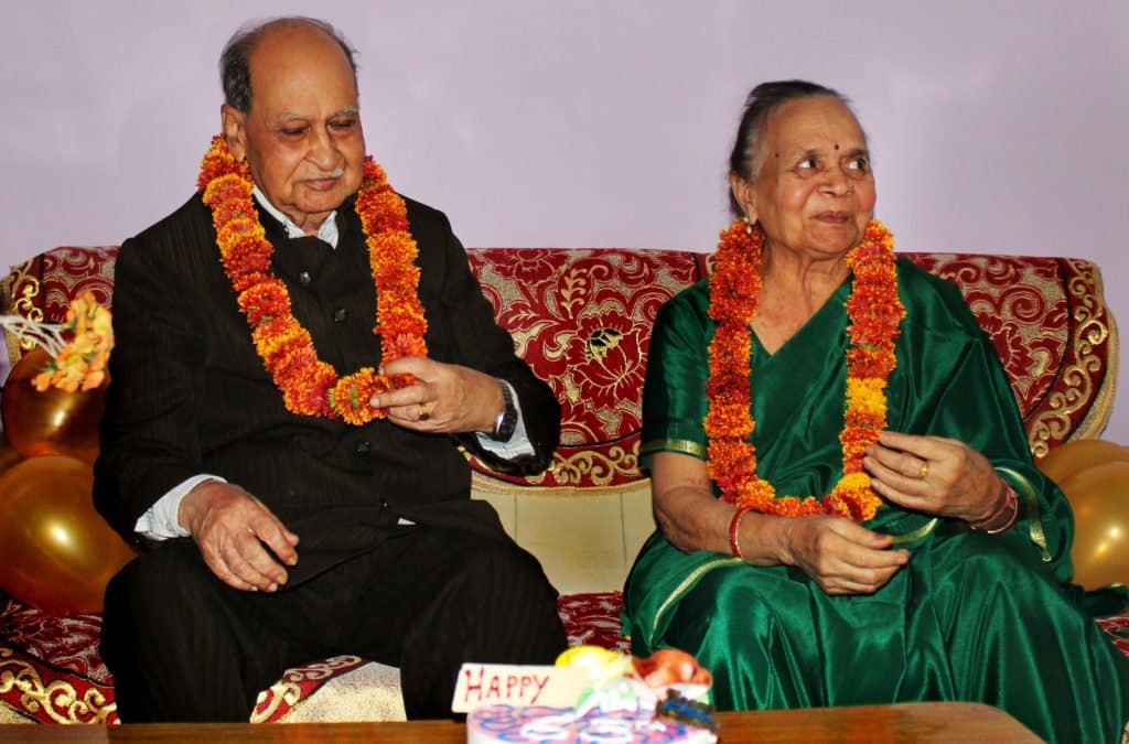 Vimal Chand Jain and Vimla Devi Jain on their 63rd anniversary